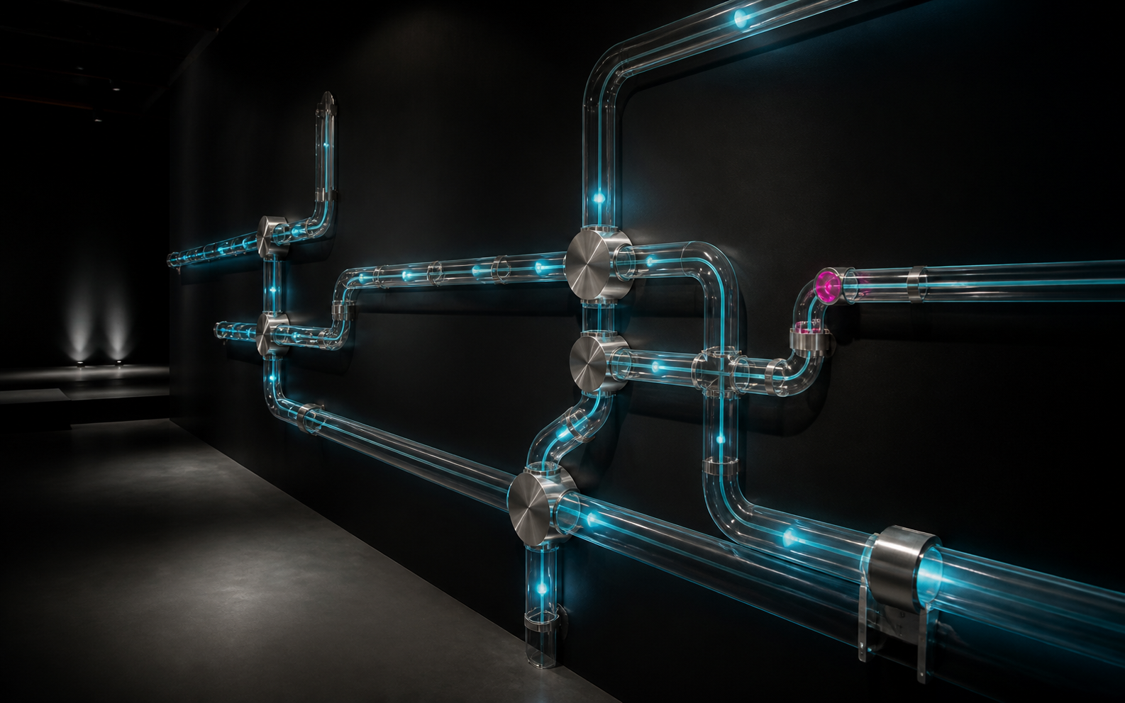Installation de canaux lumineux connectés