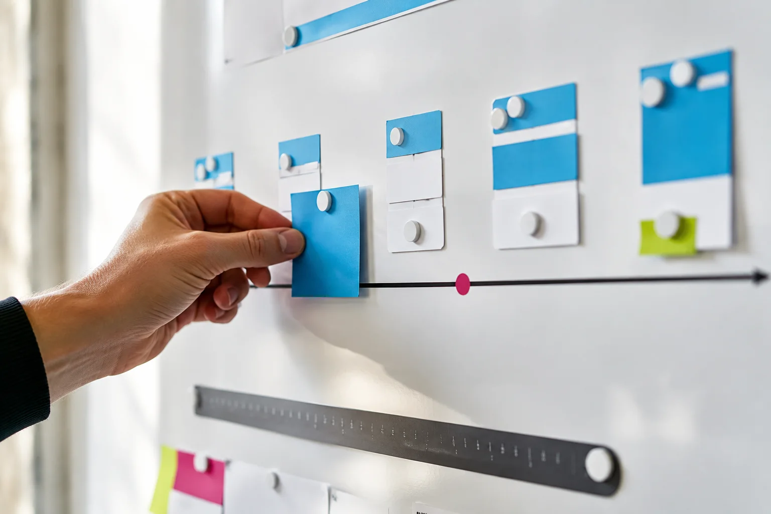Organising milestones and validation points · illustration